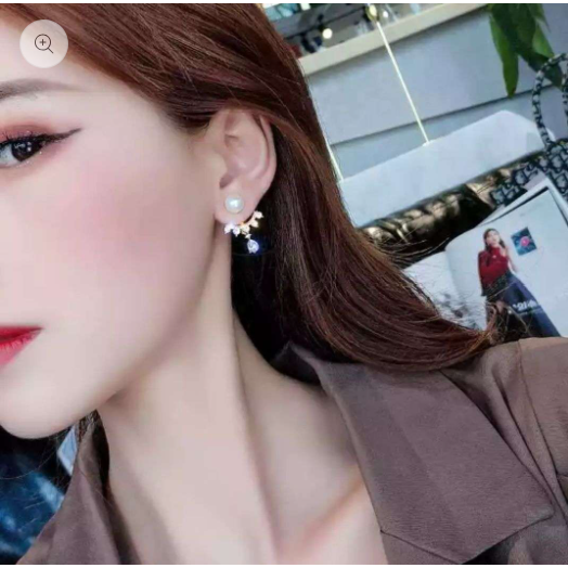 Pearl Diamond Drop Earring