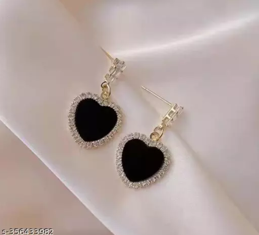 Heart Drop  Earrings