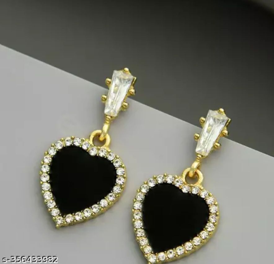 Heart Drop  Earrings