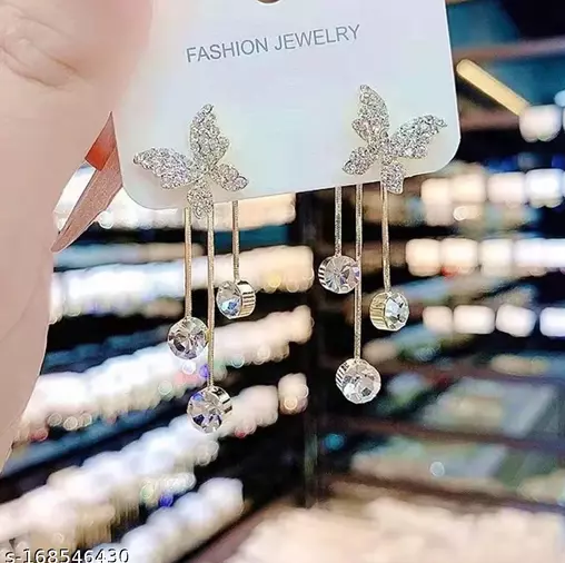 Gold Butterfly Tassel Earring