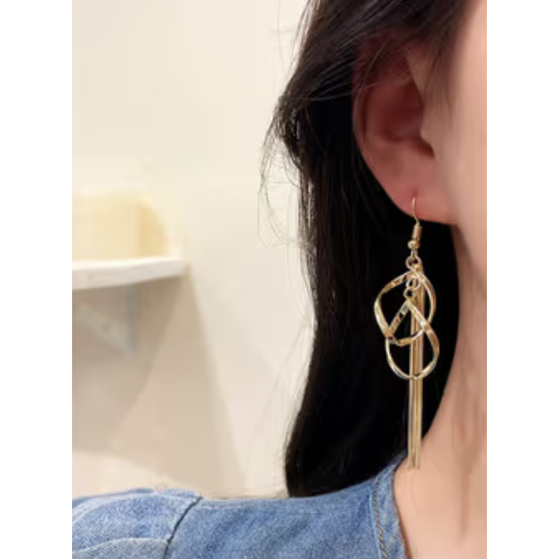 Gold Plated Tassel Earring