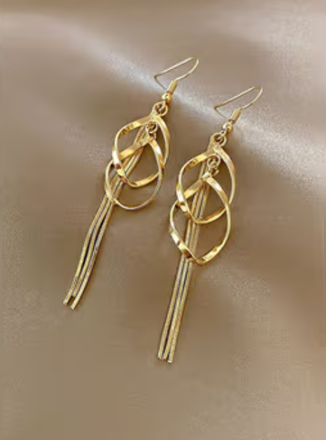 Gold Plated Tassel Earring