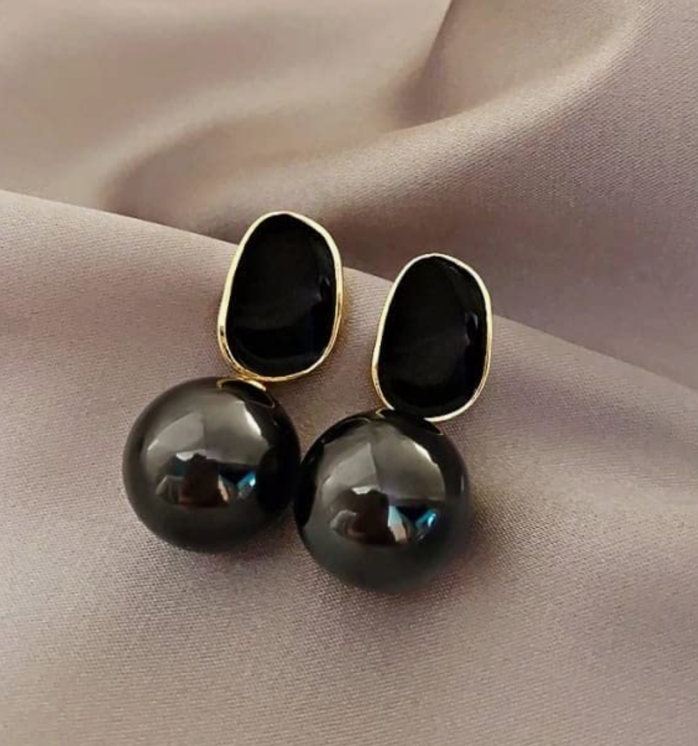 Black Drop Earring