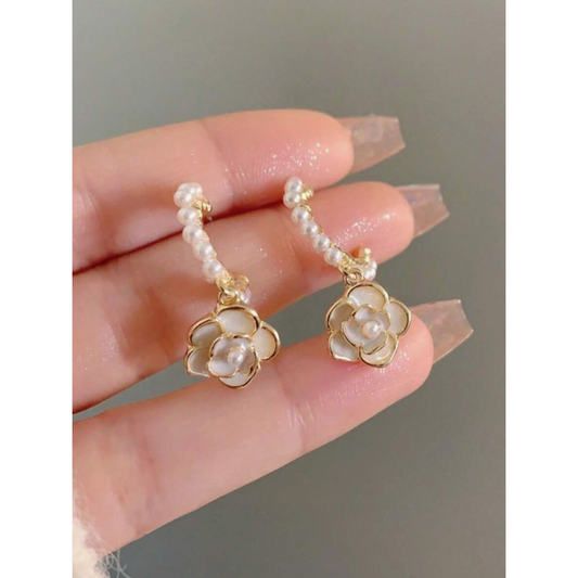 Flower Hoop Earring