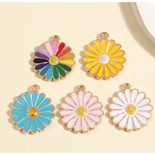 Colorful Sunflower Drop Earrings