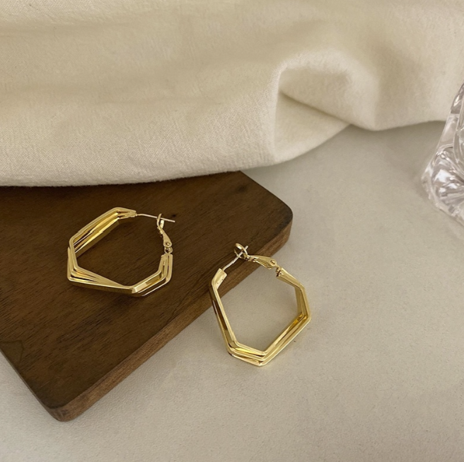 Three Tier Hoop Earring