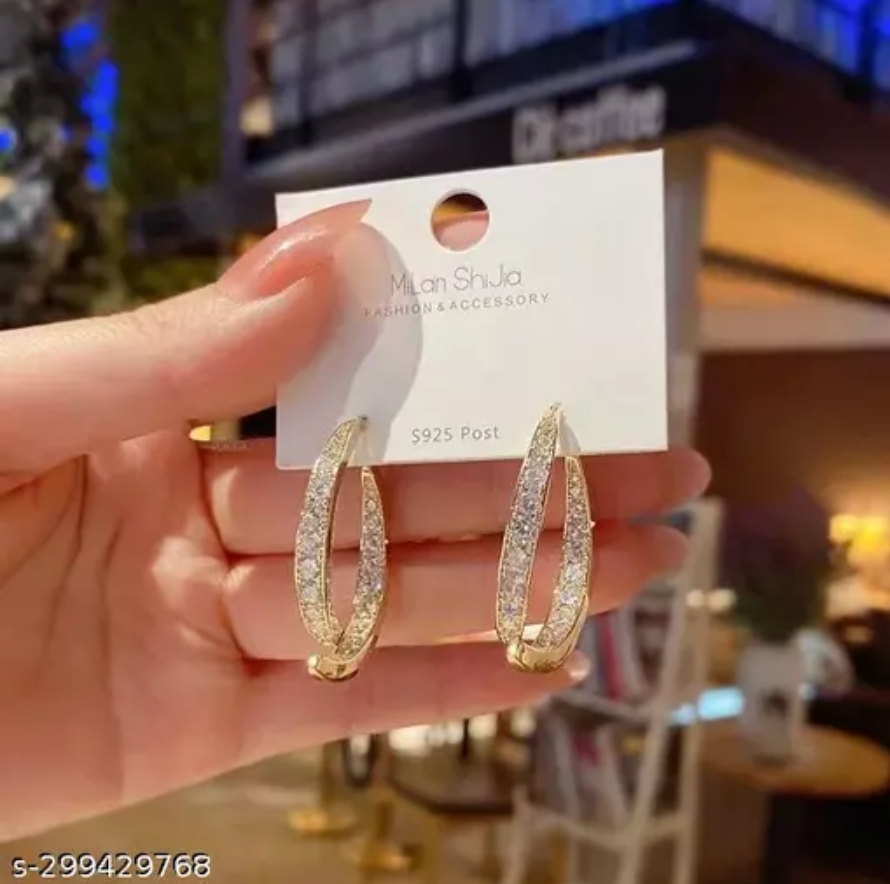 Unique Cross Curved Earrings