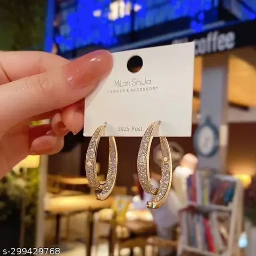 Unique Cross Curved Earrings