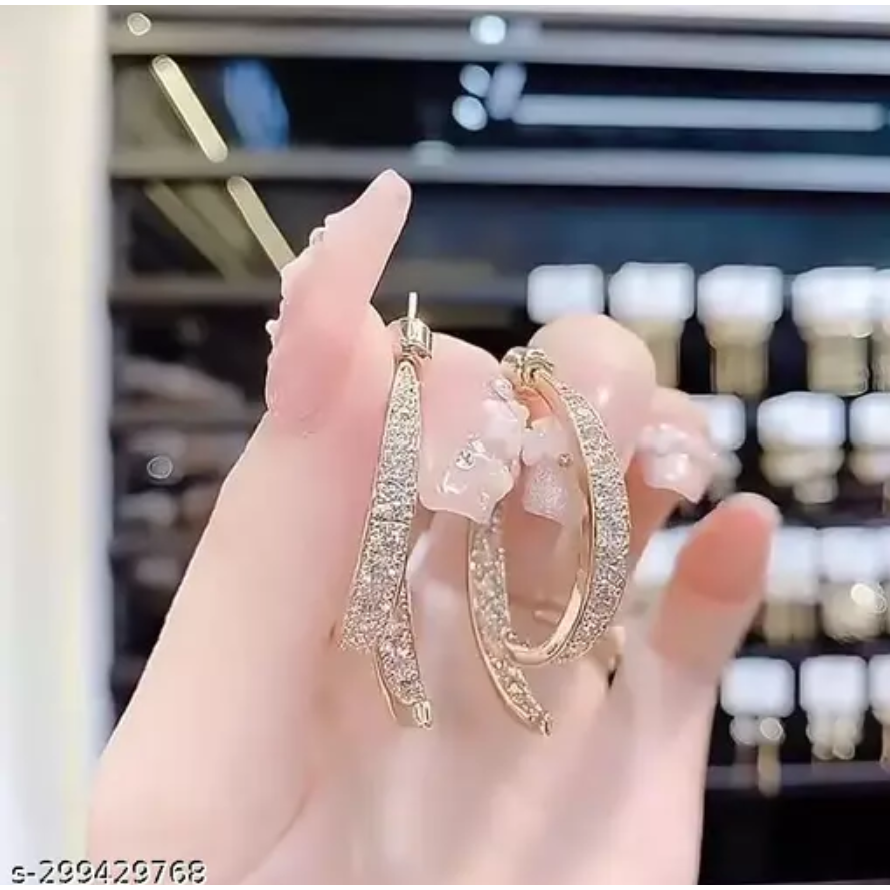 Unique Cross Curved Earrings