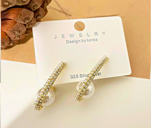 Gold Plated Pearl Beaded Earrings