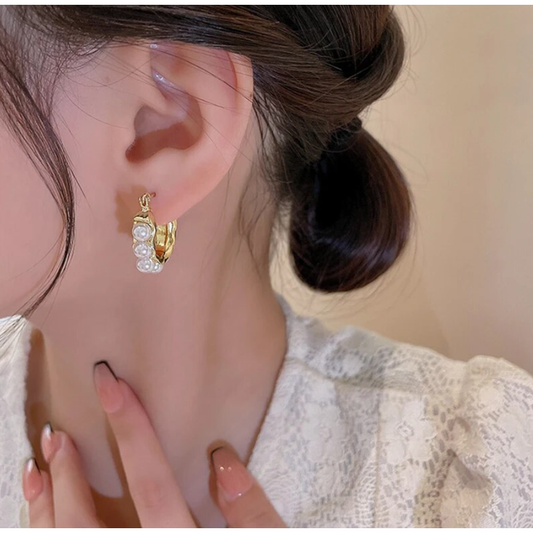 Pearl Hoop Earring