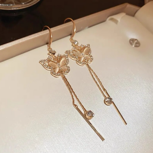 Butterfly Tassel Drop Earring