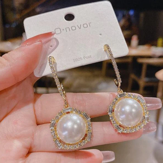 Pearl Hoop Earring