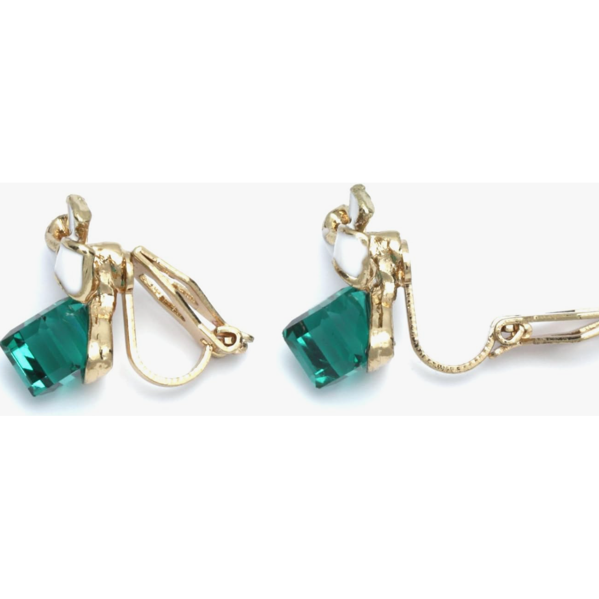 Green Bow Crystal Drop Earring