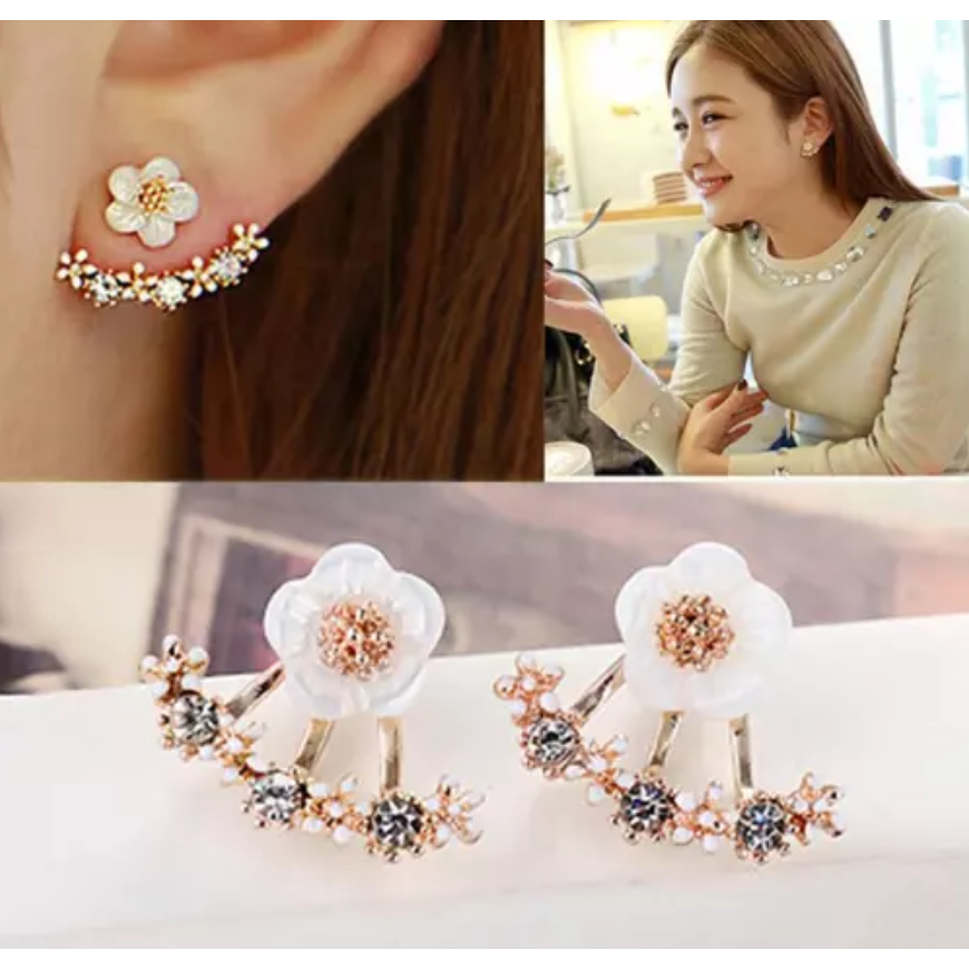 Korean Flower Drop Earring