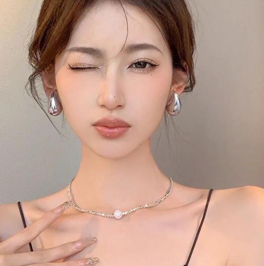 Silver Teardrop Earring