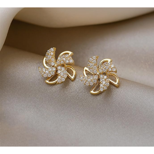 Bling Queen Floral Earrings