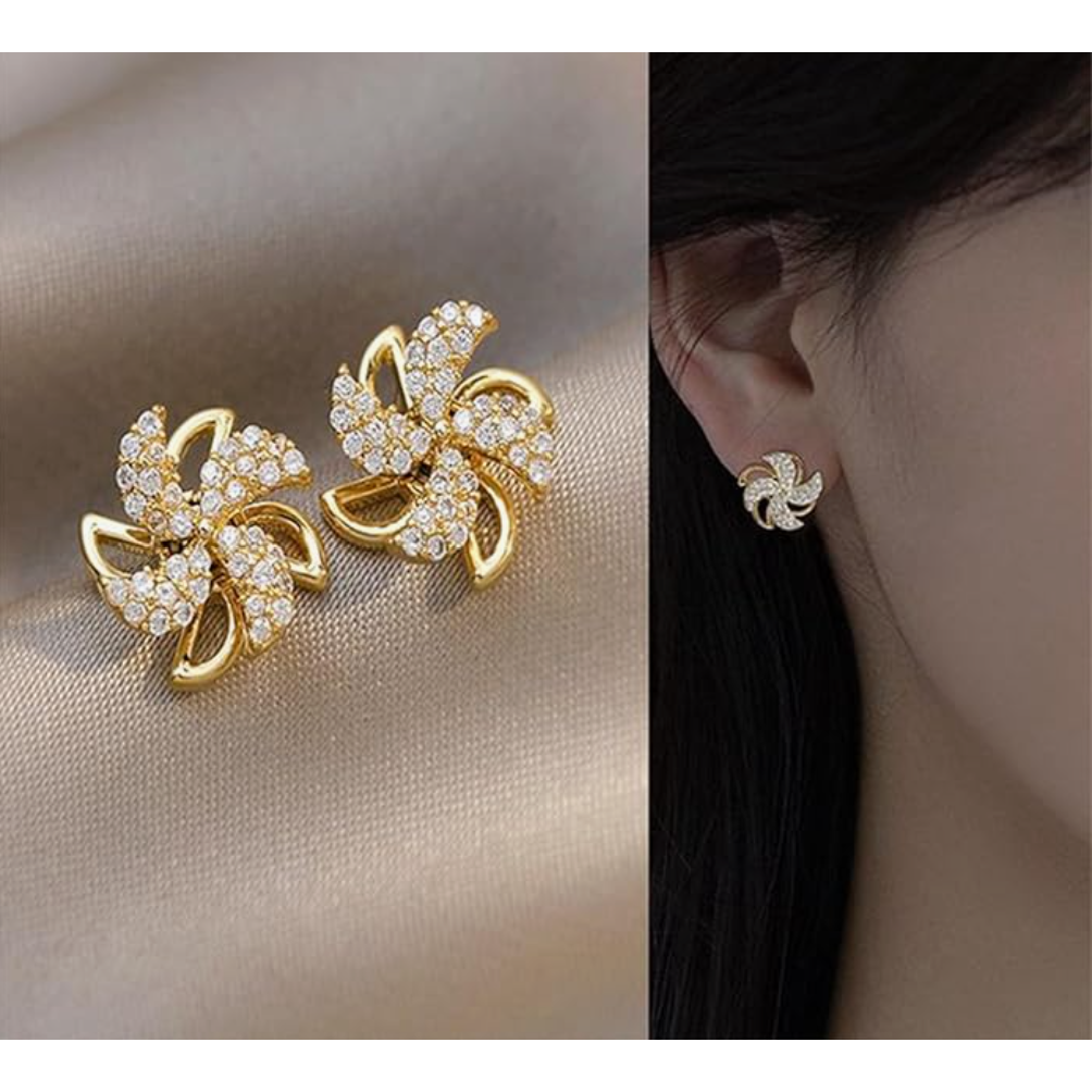 Bling Queen Floral Earrings