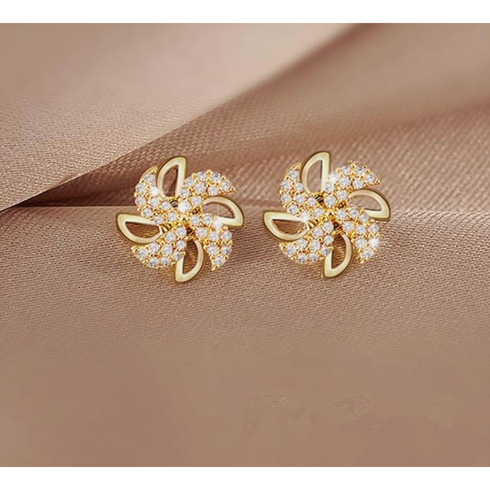 Bling Queen Floral Earrings