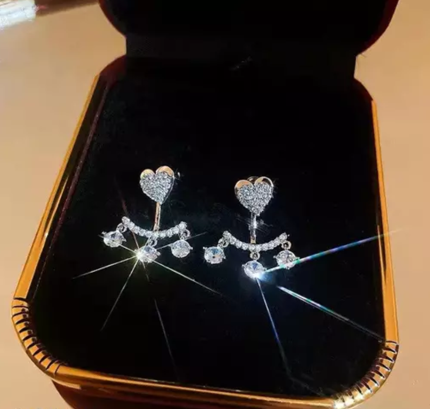 Heart Pearl Drop Earring